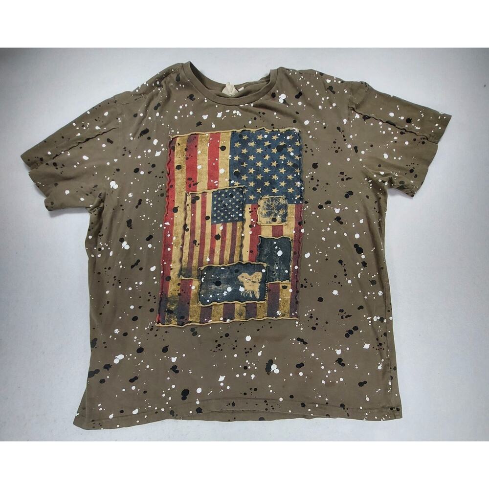 Jeanius Akademiks Men's XL Apparel Camouflage T-Shirt American Flag USA